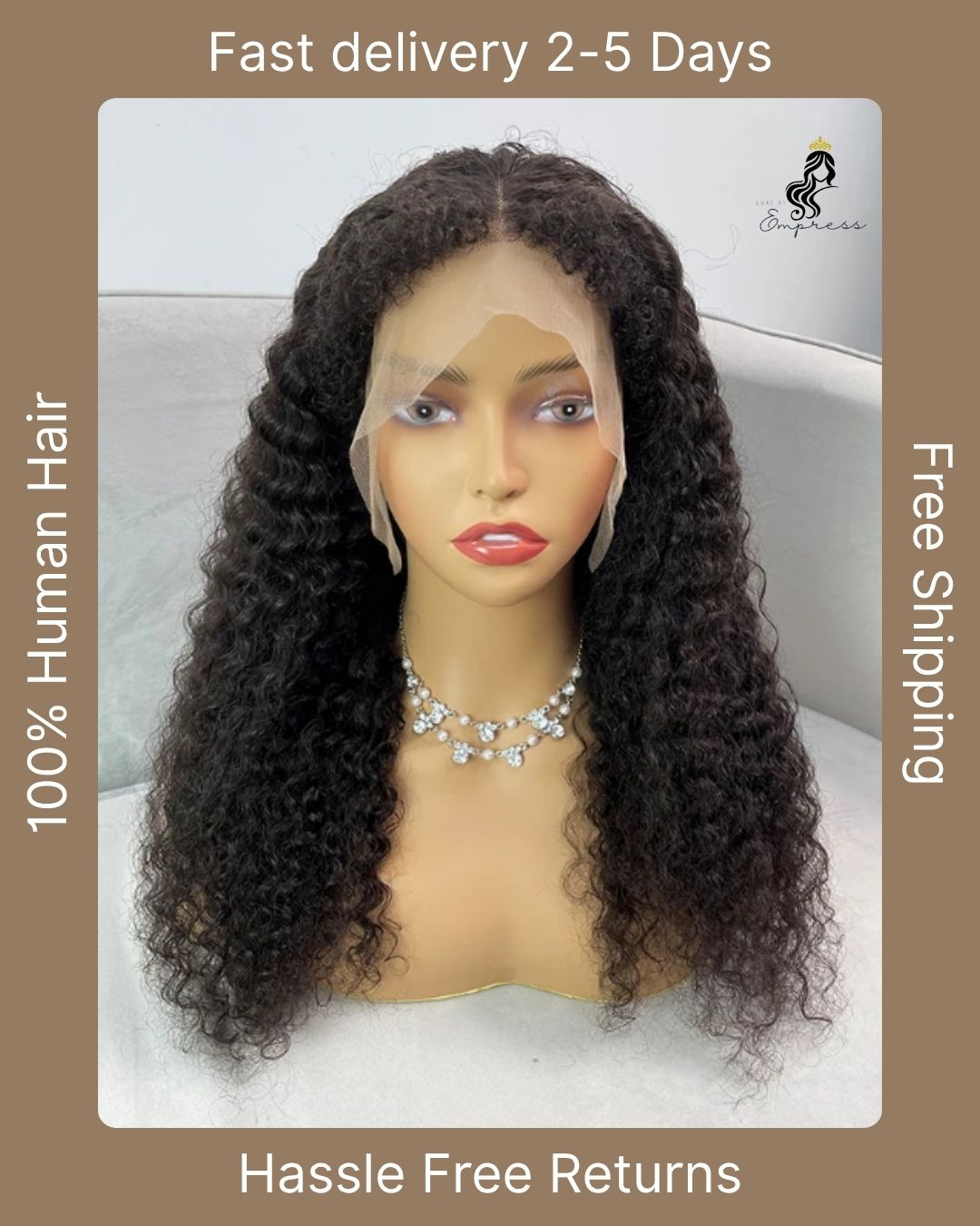 The "Tamera" | Glueless "Wear & Go" | 7x5 Cap Size | Deep Kinky Curly