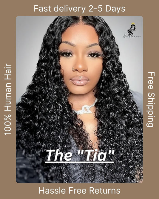 The "Tia" | Glueless "Wear & Go" | 5x5 Cap SIze | Deep Curl