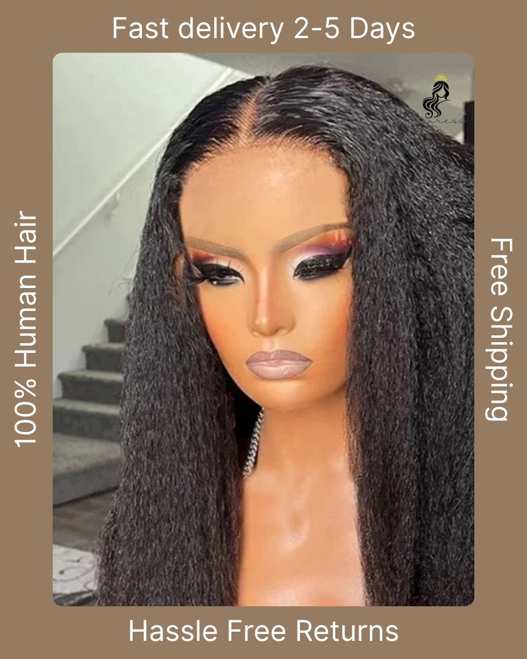 The "Janelle" | Glueless "Wear & Go" | 6x4 Cap Size | Afro Kinky