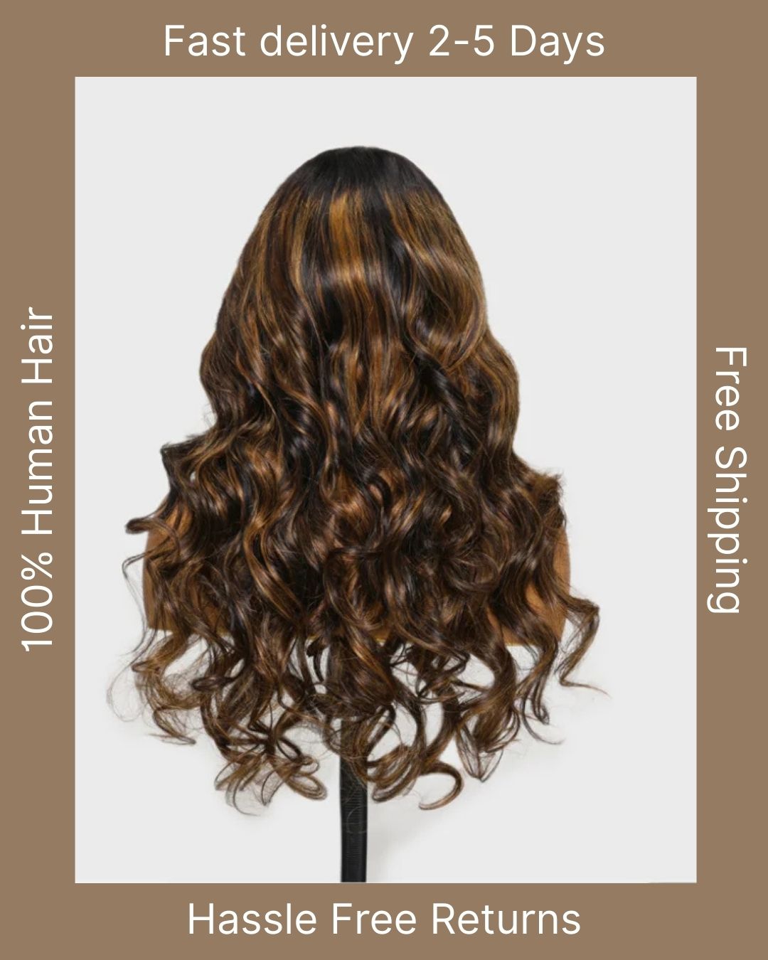 "The Jennifer" | Drawstring | Body Wave | Balayage Brown | 7x5 cap size