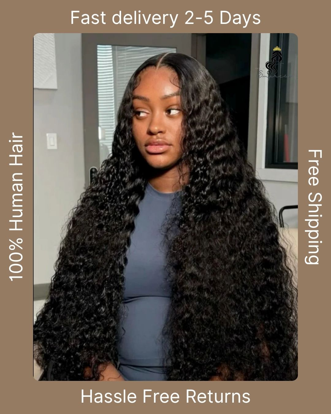 The "Yara" |  Glueless "Wear And Go" |  7x5 Cap Size | Deep Curl