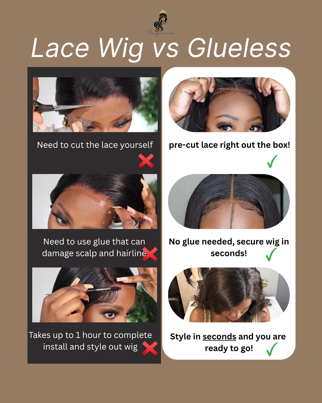 The "Kim" | Glueless "Wear & Go" | 7x5 Cap Size | Bone Straight