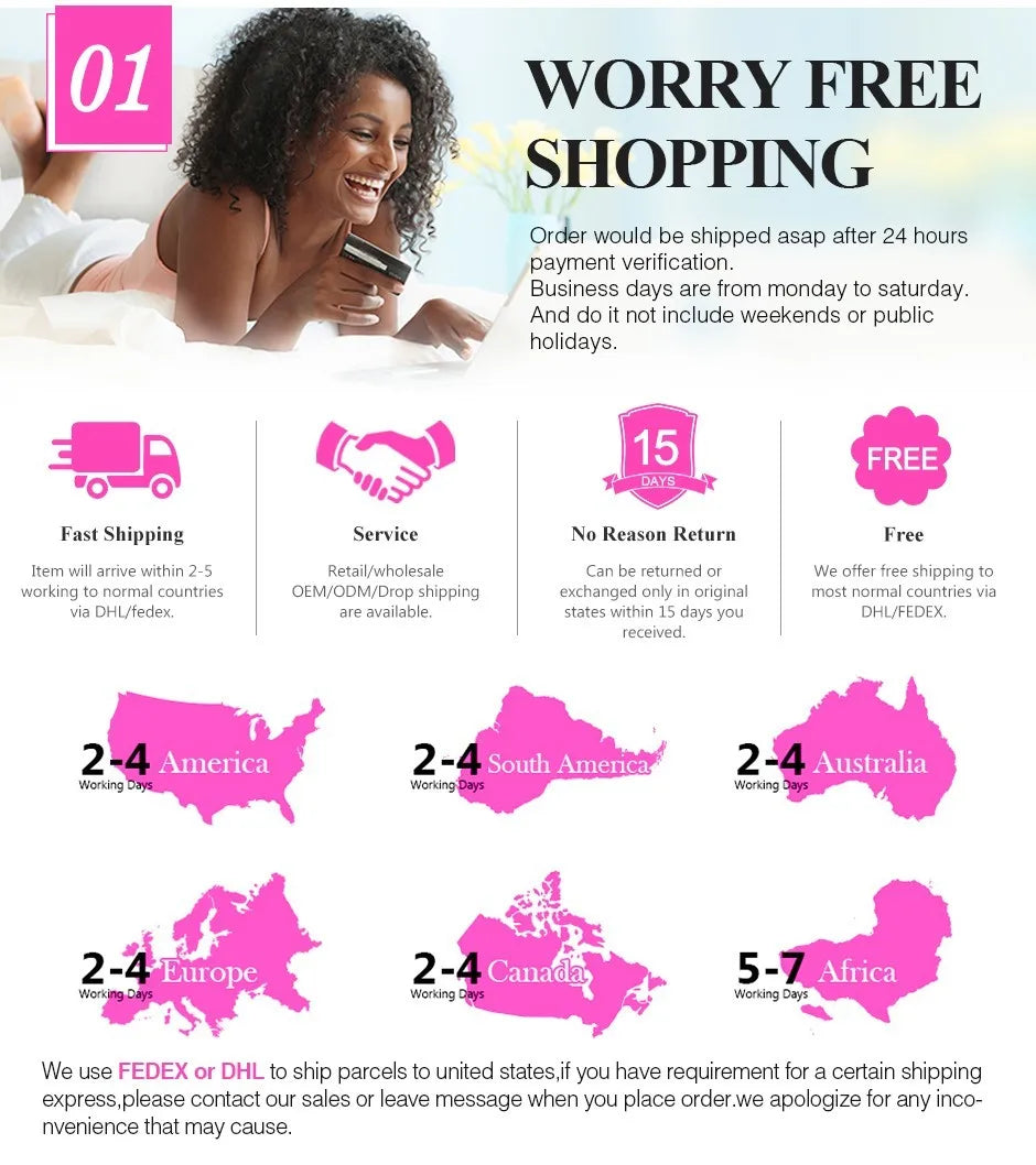 Glueless "Wear & Go" Body Wave 4x4 & 13x4 Cap Size Brazilian Hair