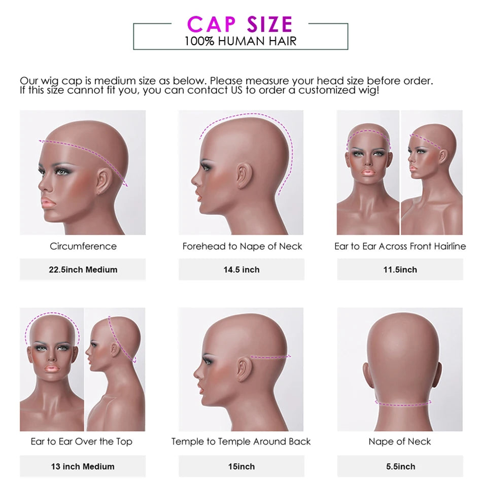 Glueless "Wear & Go" Body Wave 4x4 & 13x4 Cap Size Brazilian Hair