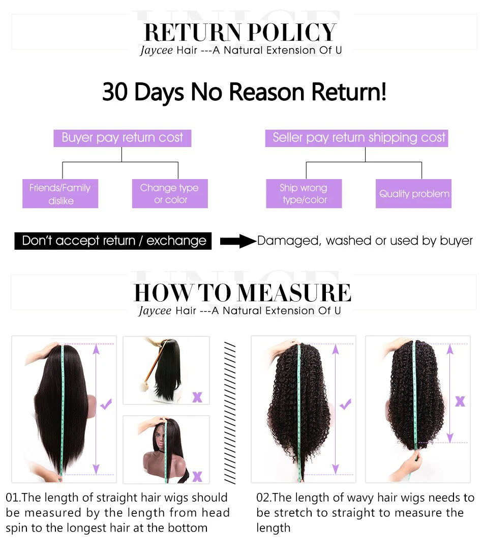 Glueless "Wear & Go" Body Wave 4x4 & 13x4 Cap Size Brazilian Hair