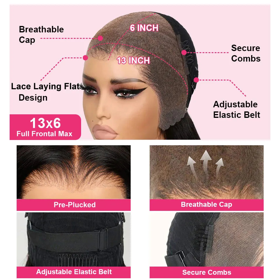 Glueless “Pull & Go” with Elastic Drawstring 250% Straight