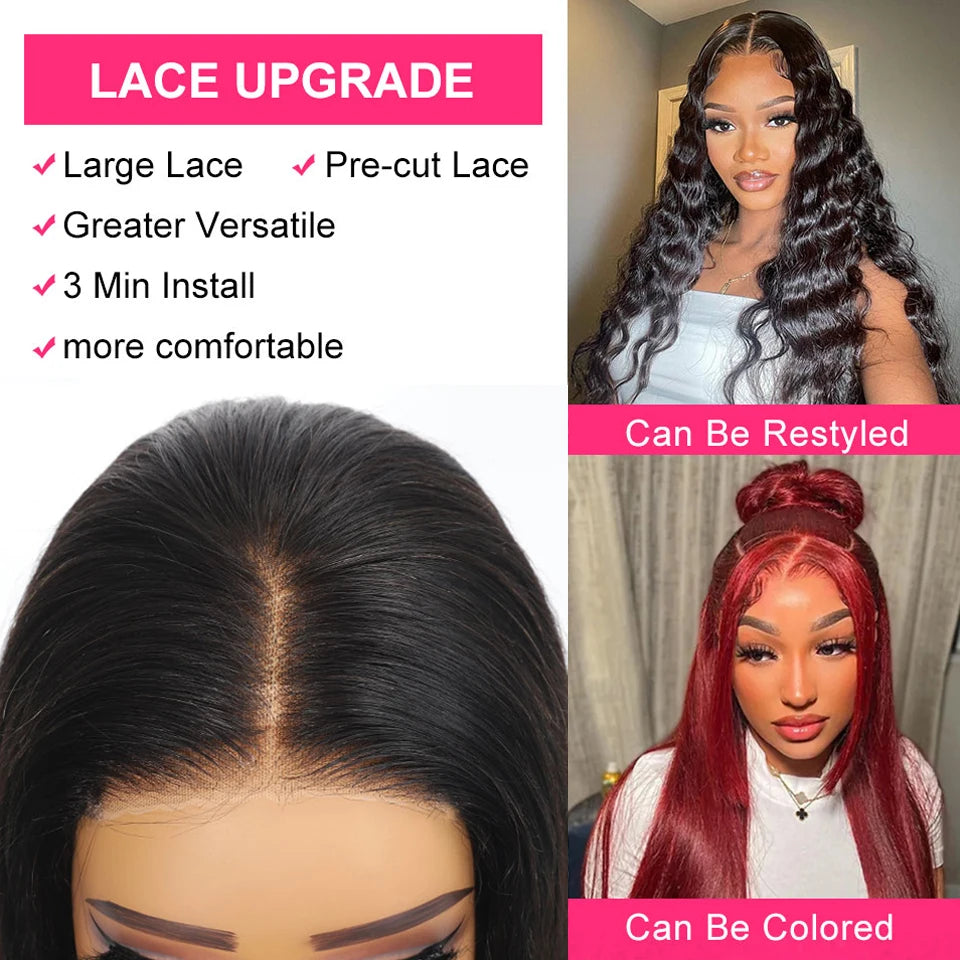 Glueless “Pull & Go” with Elastic Drawstring 250% Straight