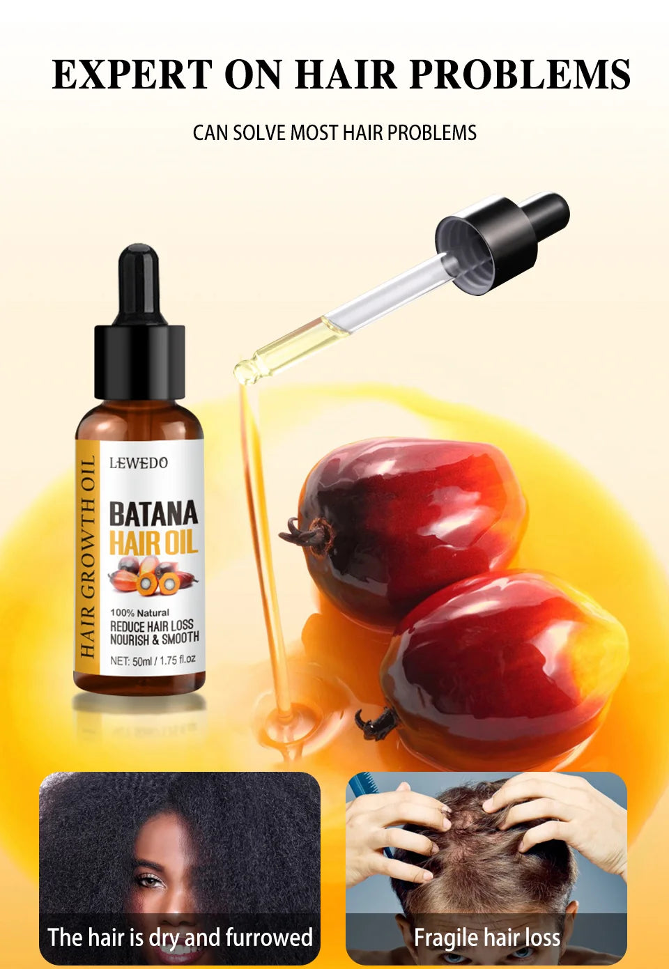 Hair Growth Batana Oil | Fast Growing Repair Serum | Anti-Hair Loss