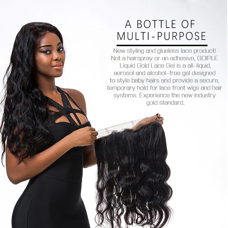 GOIPLE 2fl.oz Washable Glue Less Lace Gel Extreme Firm Hold