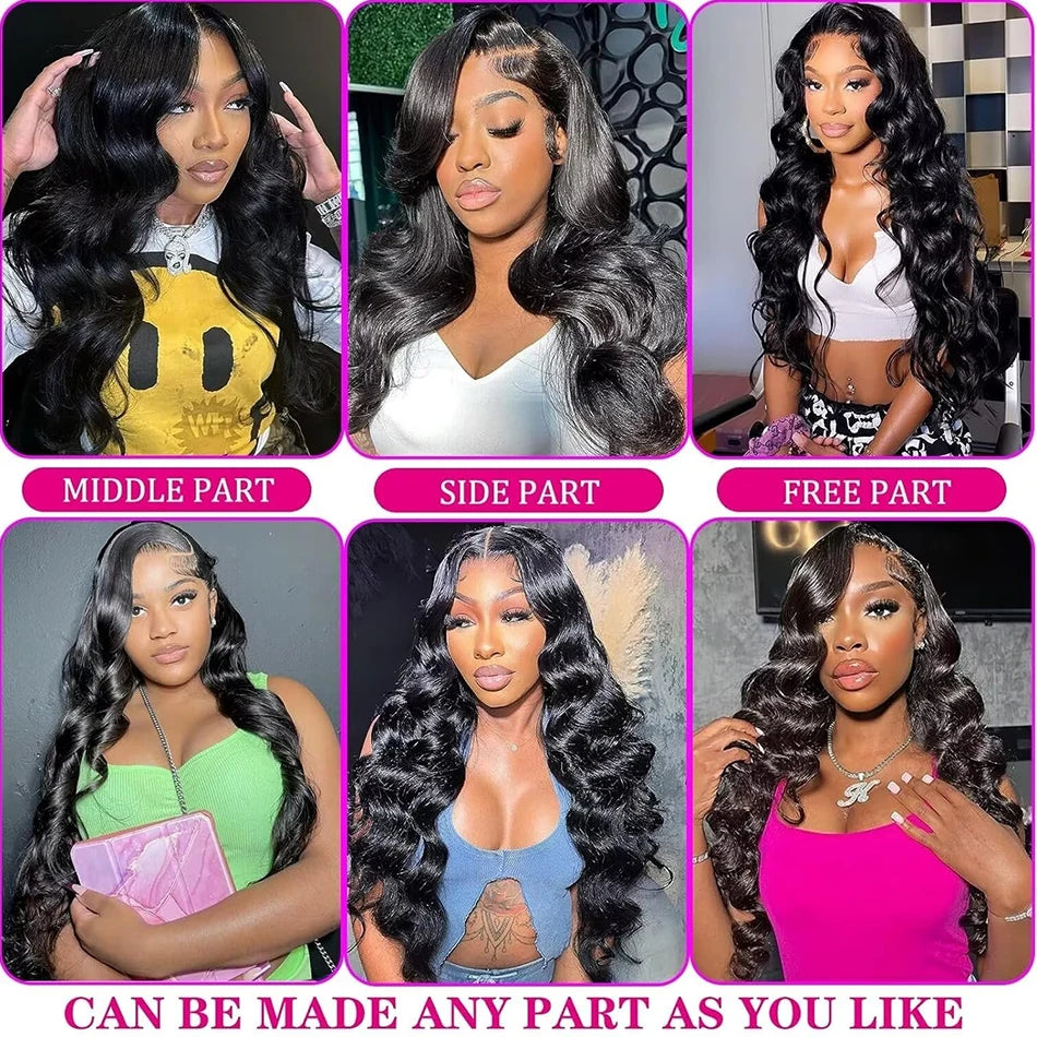 Glueless "Wear & Go" Body Wave 4x4 & 13x4 Cap Size Brazilian Hair