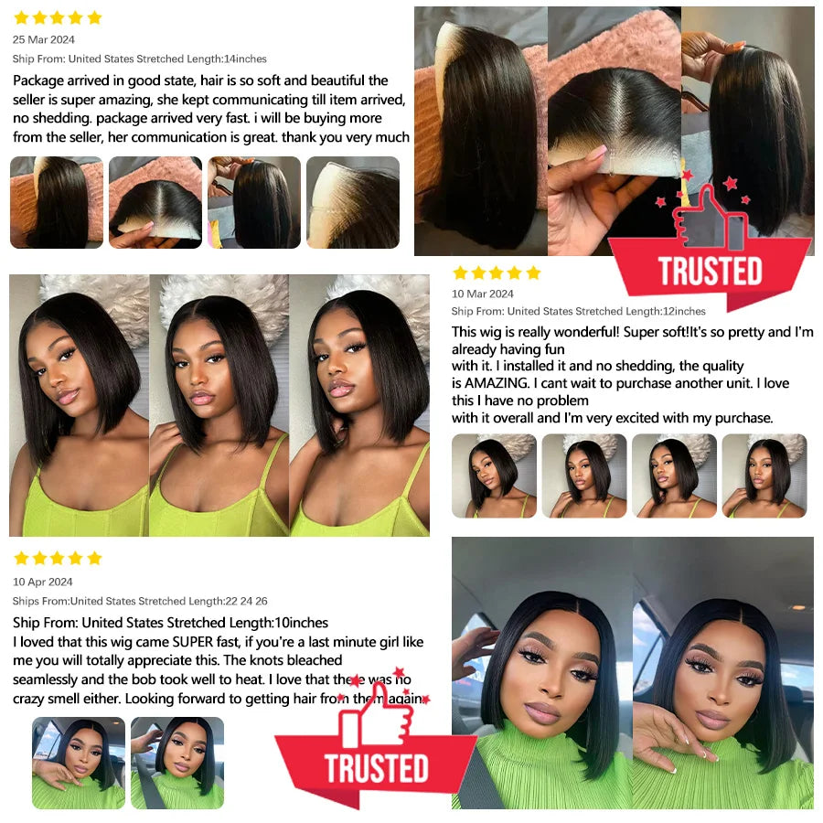 Glueless Bob 4x4 Glueless Wigs Human Hair