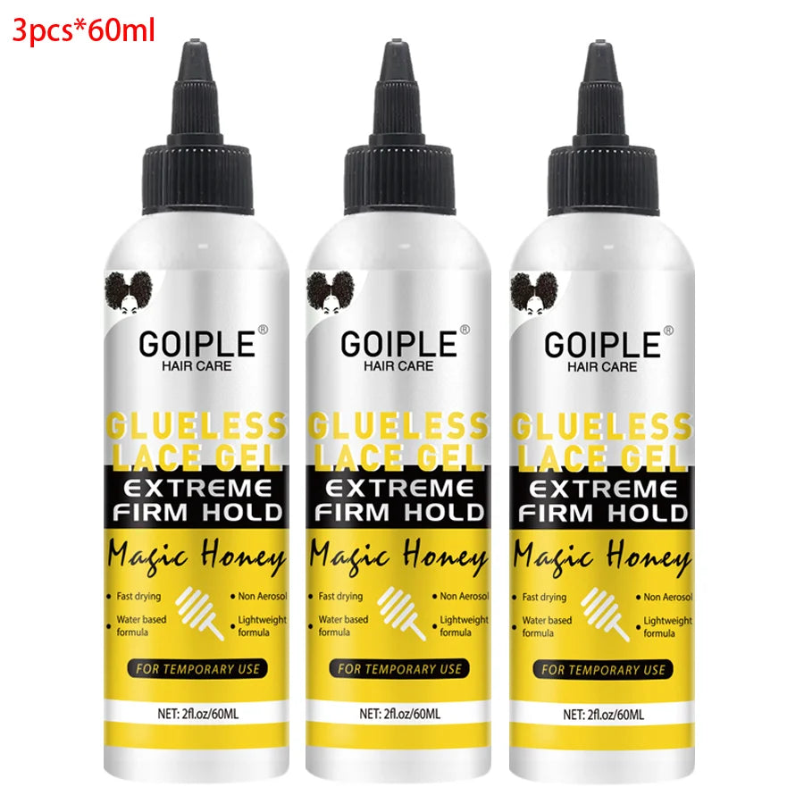 GOIPLE 2fl.oz Washable Glue Less Lace Gel Extreme Firm Hold