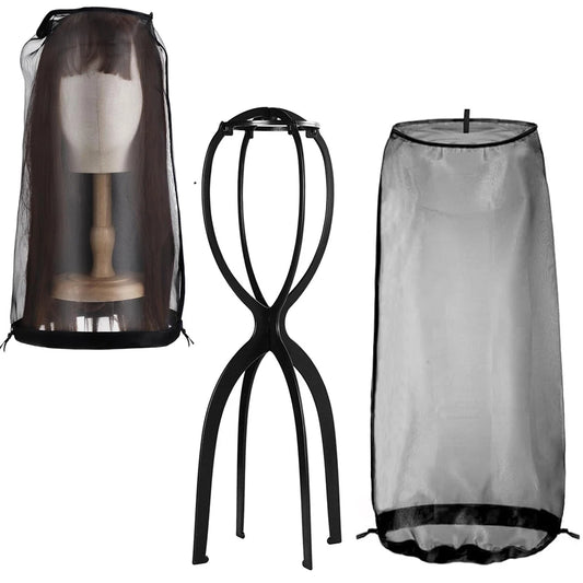 Wig Stand And Wig Storage Bag