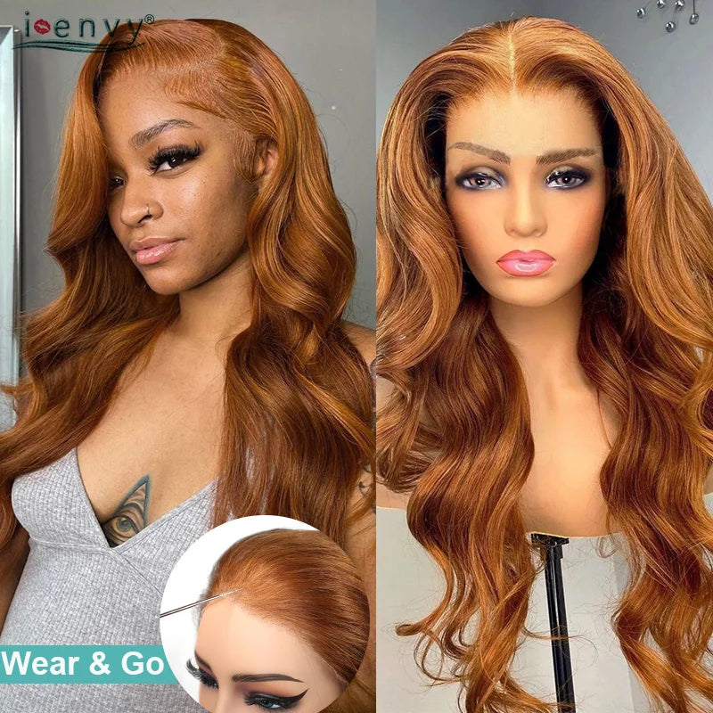Glueless 9X6 Body Wave Wear & Go Ginger Orange