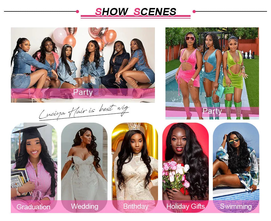 Glueless “Pull & Go” with Elastic Drawstring 250% Straight