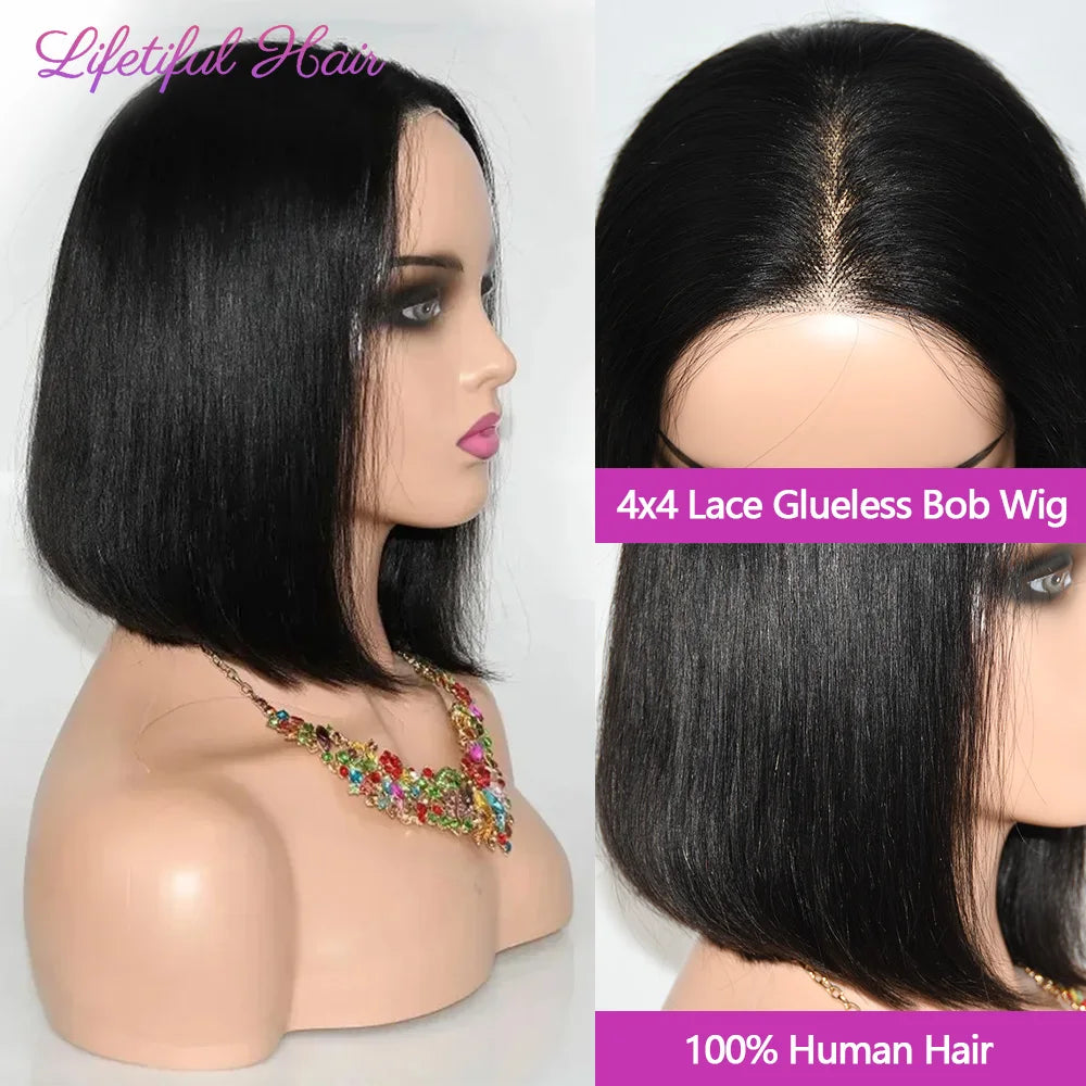 Glueless Bob 4x4 Glueless Wigs Human Hair