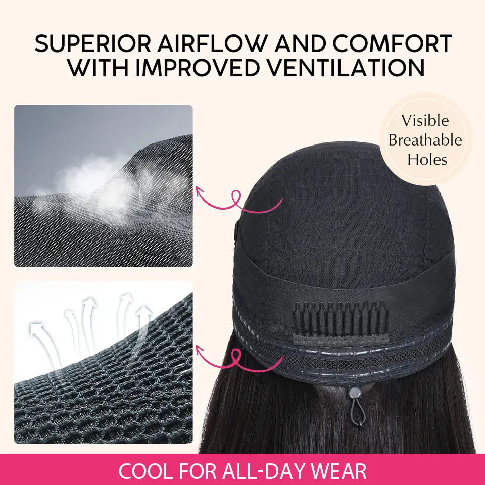 Glueless “Pull & Go” with Elastic Drawstring 250% Straight