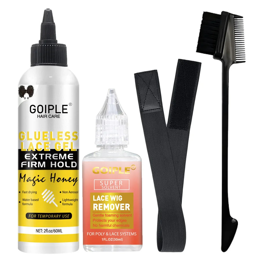 GOIPLE 2fl.oz Washable Glue Less Lace Gel Extreme Firm Hold