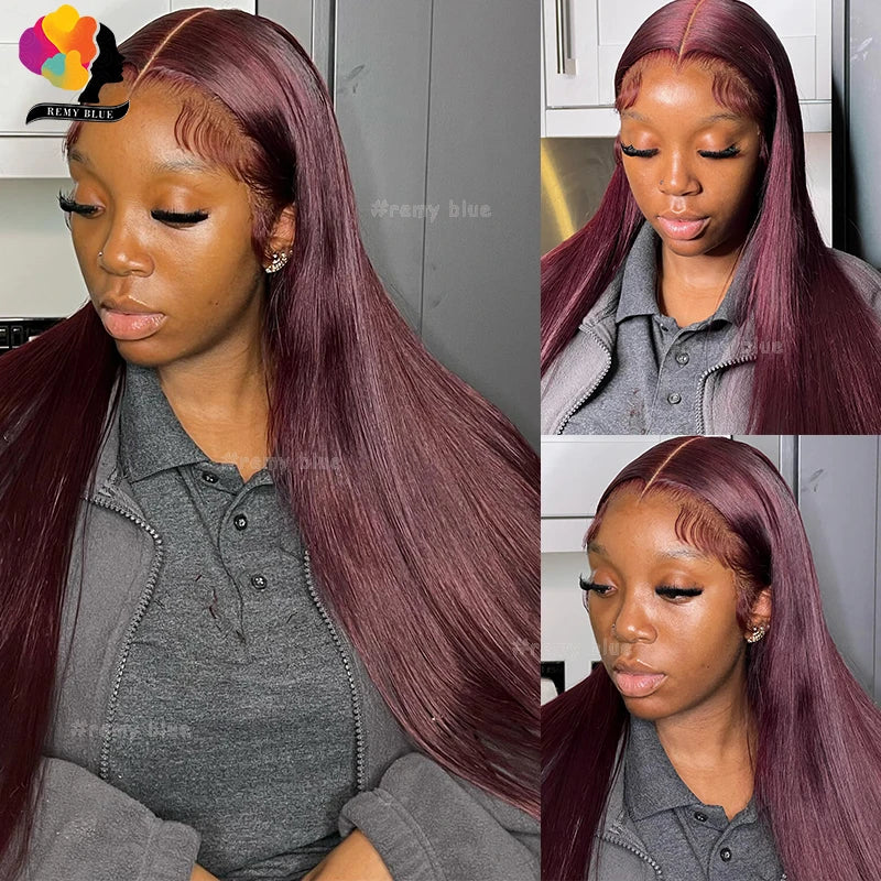 Burgundy Glueless Wig 13x4