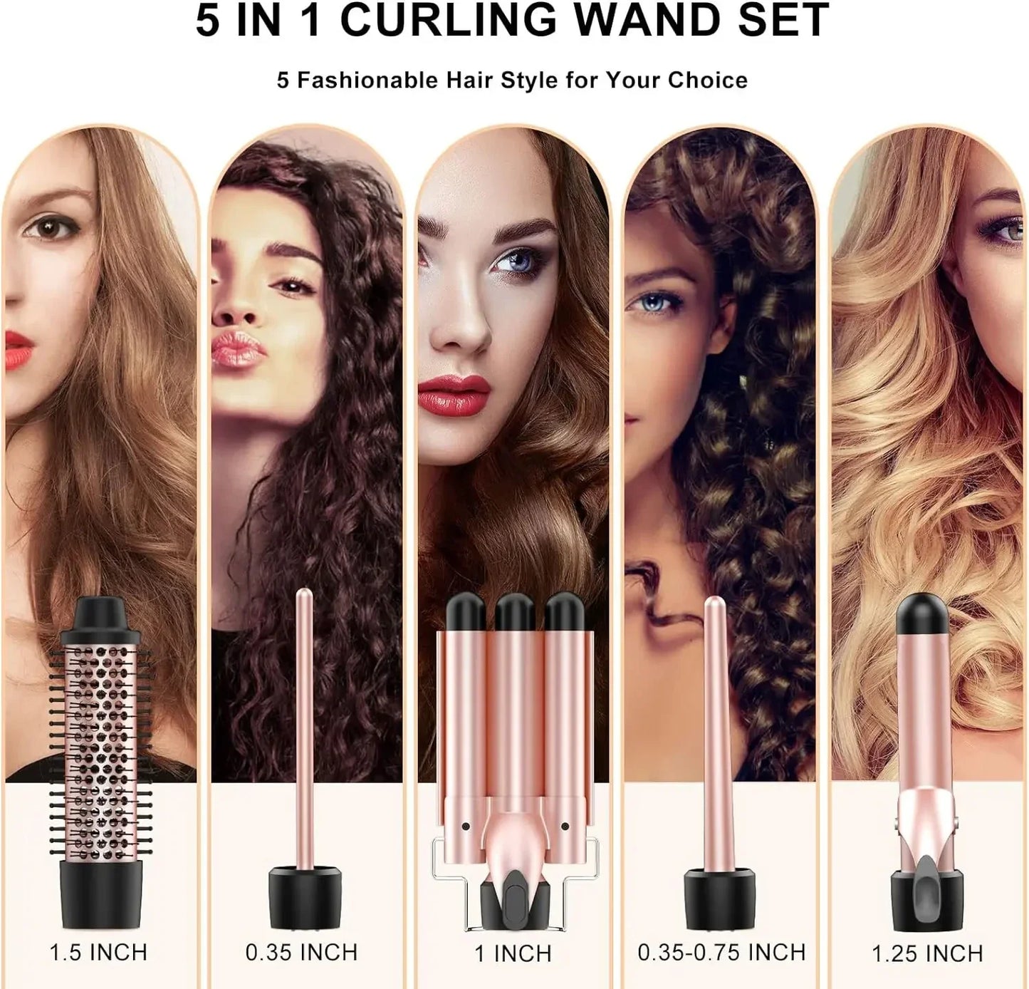 Curling Iron 5-In-1 Hair Curler