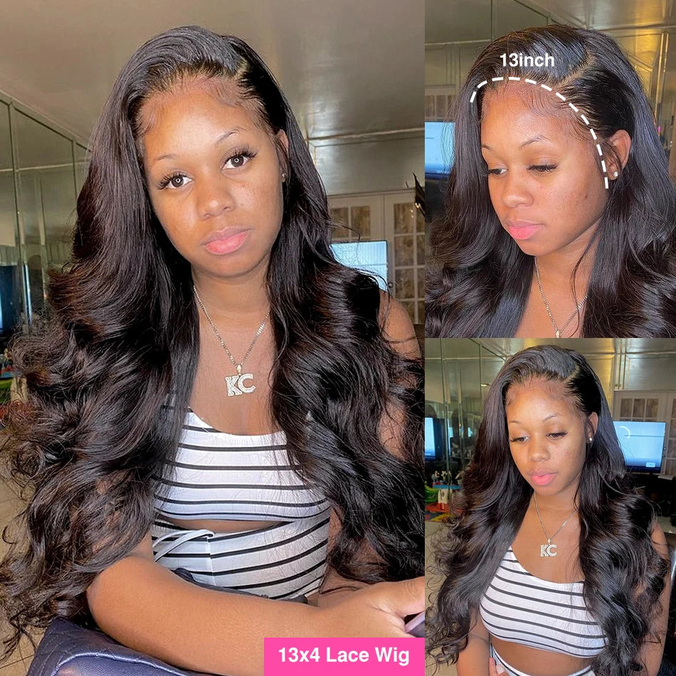 Glueless "Wear & Go" Body Wave 4x4 & 13x4 Cap Size Brazilian Hair