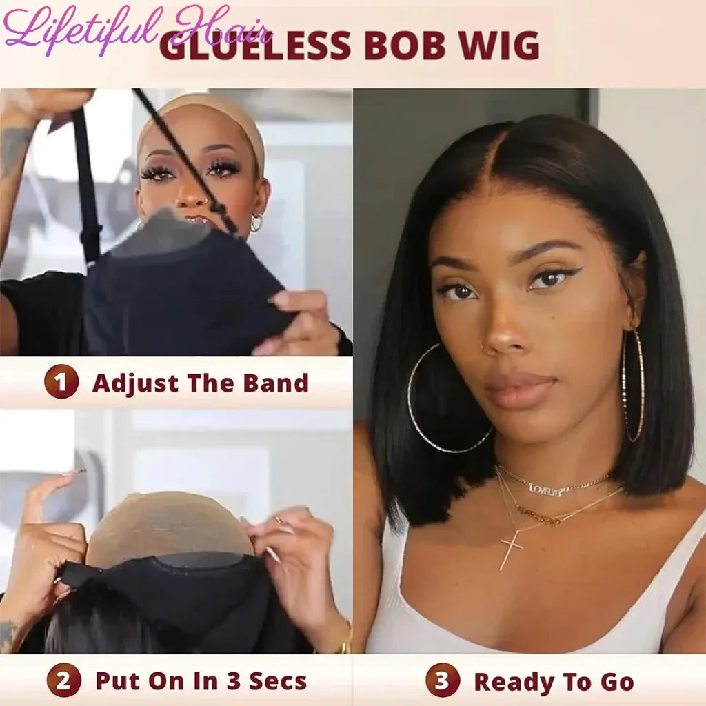 Glueless Bob 4x4 Glueless Wigs Human Hair